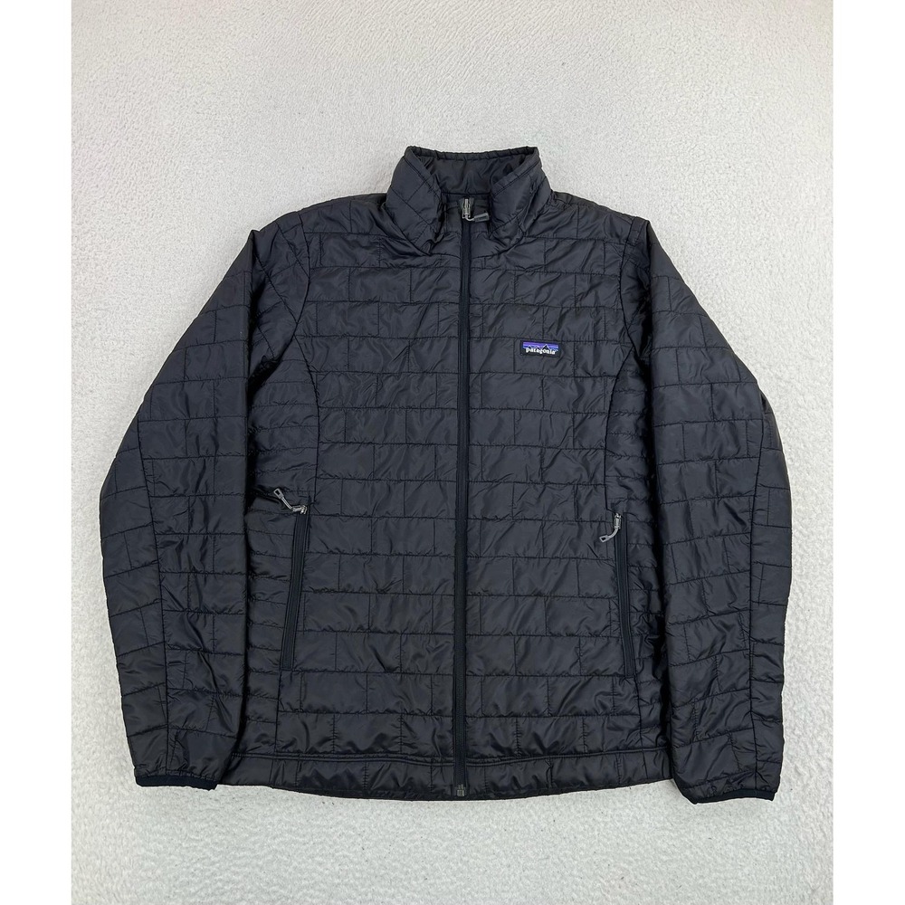Patagonia Jacket Womens XL Black Nano Puff Puffer Full Zip Primaloft Insulated